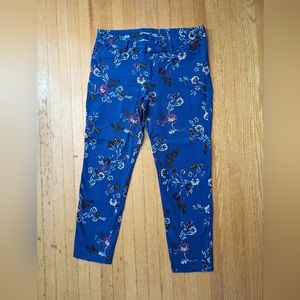 Blue flower pixie pants